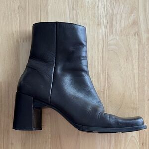Dark Brown Chonky Y2K Leather Booties